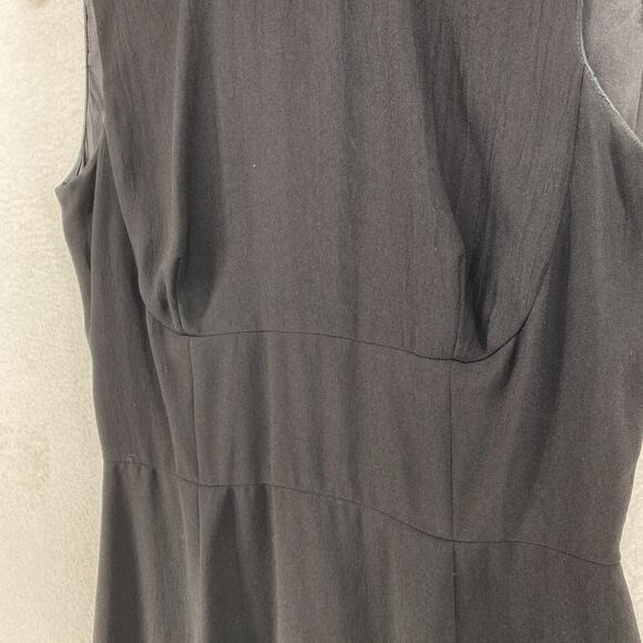 PRADA MILANO Dress 42 S Silk Blend Sheath Sleeveless Career Workwear Black - Picture 6 of 15